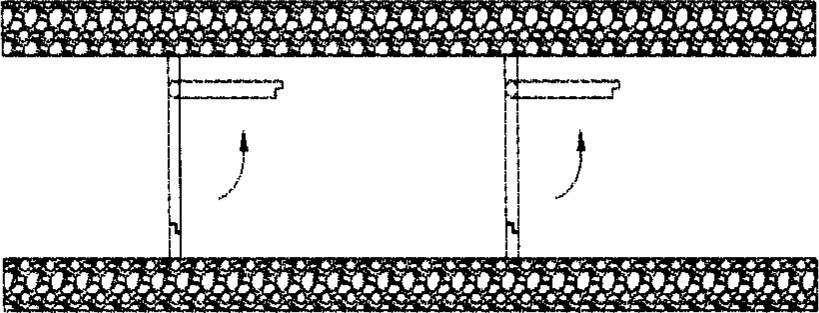 行人單向風(fēng)門安裝示意圖
